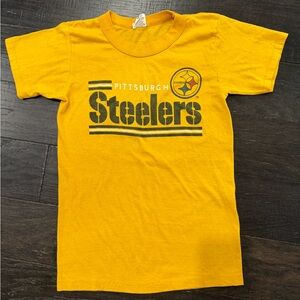 Vintage 80's Pittsburgh Steelers Yellow T-Shirt